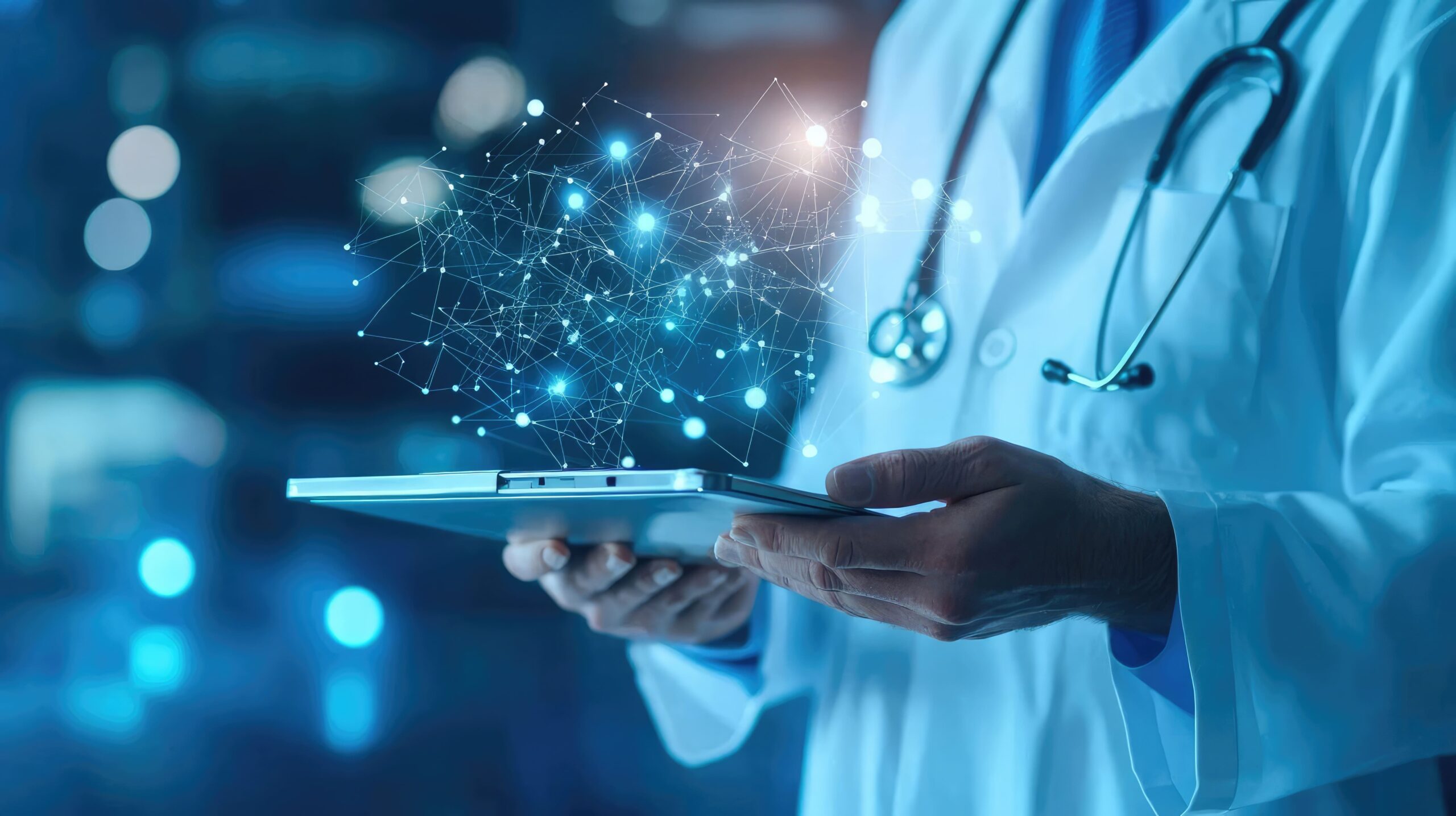 healthcare-professional-using-tablet-with-digital-network-hologram-symbolizing-medical-technology-innovation-healthcare